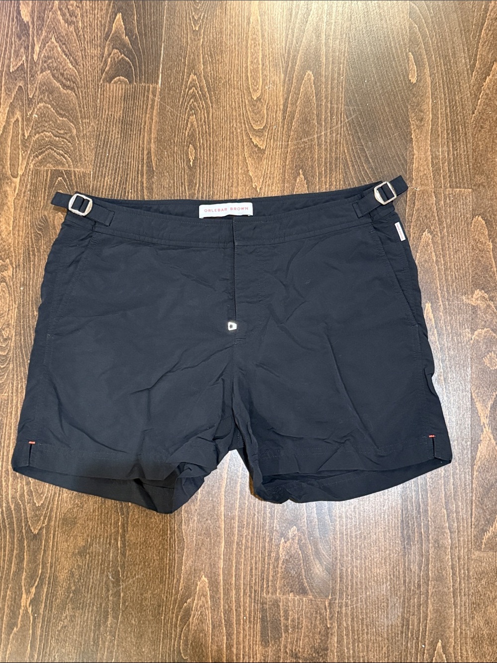 Orlebar Brown Black Adjustable Side-Buckle Women's Shorts